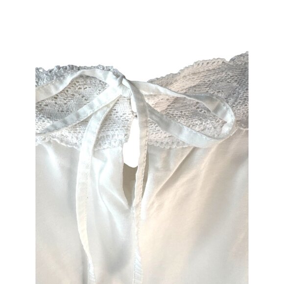 ZARA Home Medium White Lace Trim Cotton Camisole Tank - Picture 7 of 14